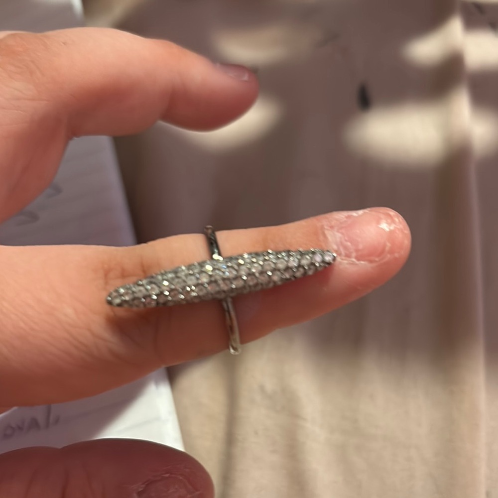 Elegant Silver Crystal Ring